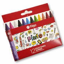 Crayones de cera jumbo  Filgo x 12